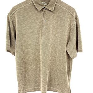 Blue by Pronto Uomo Polo Shirt Mens M Brown Tan Stitch